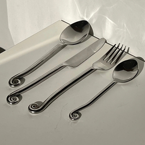 <b>Top</b> Seller Stainless Steel Flatware Set with Gold Finishing Promotional Dessert Spoon Fork Cutlery for Gifts - Product Image 5