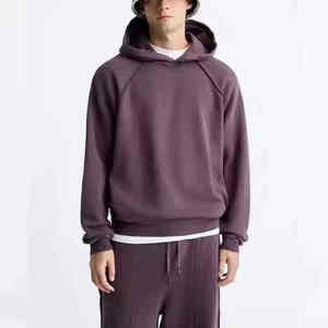 Wholesale Custom logo Boxy Fit Men Plain Joggers Distressed Tracksuit Streetwear Straight Sweatpants and Hoodie Set Tracksuits - Product Image 3