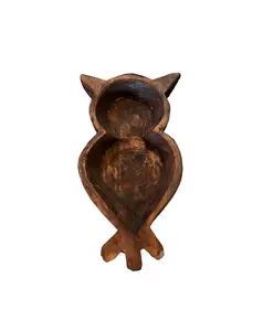 Super Product Unique Owl Shape Dough Bowl Large Rustic Owl Western Boot Bowl Unique Owl made in Viet Nam