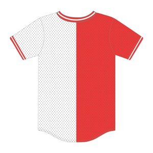 DST maglia da Baseball mezza e mezza maglia 100% maglia in poliestere Delta confraternita abbigliamento con scollo a V T Shirt ricamata loghi Applique - Product Image 3