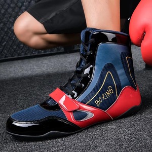 Zapatos de boxeo de alta calidad dorados Unisex profesionales, botas de entrenamiento de boxeo y lucha, zapatos deportivos para exteriores, tamaños personalizados - Product Image 6