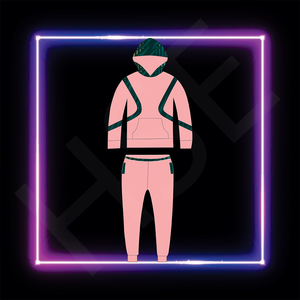 Conjunto Deportivo Personalizado para Hombre, Sudadera con Capucha y Cremallera, Conjunto Deportivo para Hombre de Algodón Grueso con Lavado Ácido - Product Image 3