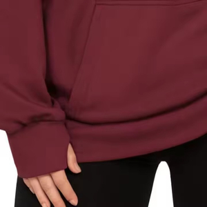 Sudadera con Capucha de Alta Calidad para Mujer, Corte Holgado, Felpa, Hombros Caídos, Estilo Urbano, Resistente al Viento, Transpirable - Product Image 4