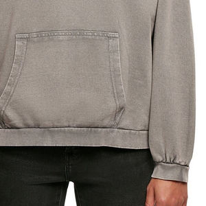 Nueva Sudadera con capucha de lavado ácido para hombres Regular Fit 100% algodón polar transpirable y secado rápido Capucha con cordón al por mayor Vintage - Product Image 5