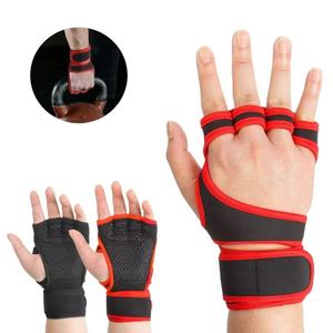 Offre Spéciale personnalisé entraînement Silicone haltérophilie néoprène Sport Gym Fitness gants avec longue manchette poignet soutien pour hommes femmes - Product Image 2