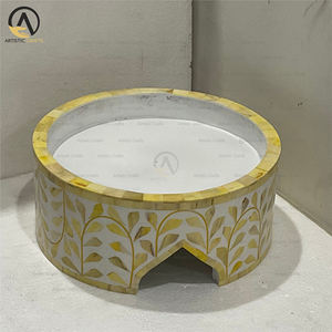 Handmade Bone Inlay Design Wood Cake Serving Stand Trending Decorative Cake <b>Tools</b> - Product Image 5