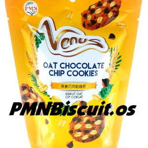 PMN Biscuit Oat Chocolate Chips 80g X 40 Crispy Hard Wafers with <b>Sweet</b> Cocoa Coffee Flavors Rolled in Sugar <b>Packaged</b> Carton Bag - Product Image 1
