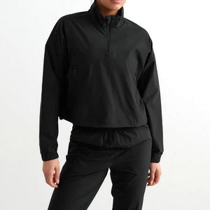 Factory Direct <b>Women</b> Lightweight Hooded <b>Windbreaker</b> Half Zipper <b>Jackets</b> New Design High Quality <b>Women's</b> Half Zip <b>Jackets</b> - Product Image 3