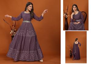 Anarkali salwar kameez งานปักที่ดูสง่างาม - Product Image 4