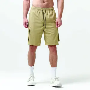 Pantalones cortos hasta la rodilla con estampado de contraste, 65% poliéster, 33% rayón, 2% elastano, liquen profundo, código verde, 2 en 1