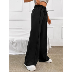 Pantalones holgados de pierna ancha transpirables de alta calidad 2025 para mujer Pantalones holgados de cintura alta para todas las estaciones para mujer - Product Image 5