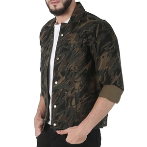Veste en jean pour homme à manches longues de haute qualité, style camouflage, couleur personnalisée, prix raisonnable, vestes en denim pour homme par sublimation - Product Image 2