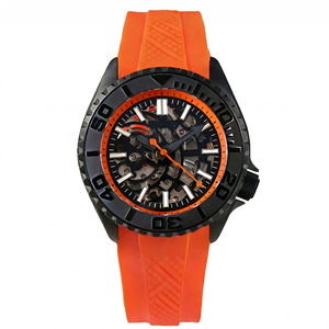 Fournisseur de montres mécaniques squelette personnalisées avec logo OEM, mouvement automatique NH70, 40 mm, acier inoxydable, saphir, bracelet en caoutchouc pour homme - Product Image 3