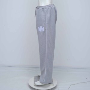 Pantalons de jogging tendance en coton 100% personnalisés, broderie personnalisée, pantalon formel décontracté pour homme, streetwear, travail, jambe droite, coupe slim, respirant - Product Image 3
