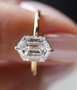 ห้องปฏิบัติการครบรอบรัศมีหกเหลี่ยมที่ซ่อนอยู่แหวนเพชรปลูก ของขวัญเครื่องประดับที่กําหนดเองสําหรับการทําสําหรับเครื่องประดับเพชรอื่น ๆ - Product Image 4