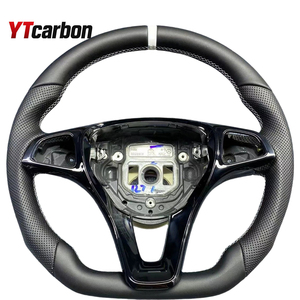 Volante de Fibra de <span class=keywords><strong>Carbono</strong></span> Personalizado YTcarbon para Carreras, <span class=keywords><strong>Modificado</strong></span> para Autos A180 A200 W176 W166 - Product Image 2