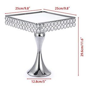 Soporte para pasteles y postres de cristal y metal Soporte para pasteles y cubiertos de metal de forma cuadrada de Calidad exclusiva a precio competitivo - Product Image 2