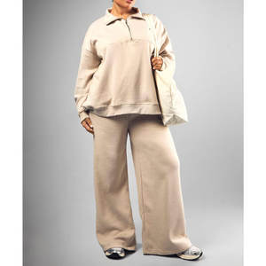 Sweat-shirt à capuche pour femme, respirant, en tricot, demi-zip, chemise décontractée d'hiver, pull avec logo sur le devant - Product Image 1