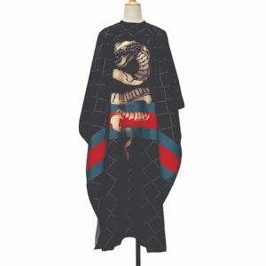 Cape de salon de coiffure professionnelle de grande taille avec fermeture à pression, en polyester confortable, accessoires et outils de coupe de cheveux - Product Image 3