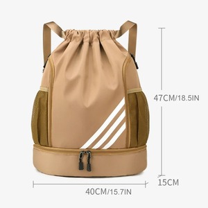 Mochila deportiva de baloncesto impermeable de alta calidad, mochila portátil con cordón, cremallera de poliéster para moda informal de negocios - Product Image 6