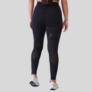 Legging noir taille haute en maille respirante Spandex/Nylon, imprimé léopard, taille élastique, grandes tailles, vêtements de sport XXS XXL - Product Image 3
