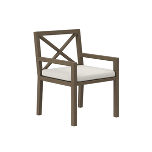 Fauteuil de salle à manger croisé en bois de teck de qualité supérieure pour patio extérieur et ensemble de jardin - Product Image 2