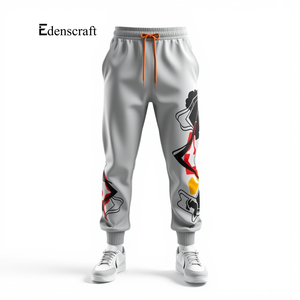 Pantalon de survêtement imprimé pour hommes pantalon de jogging décontracté Streetwear tissu doux de poids moyen fermeture à cordon de serrage à séchage rapide écologique pour - Product Image 1