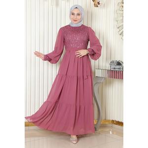 Robe décontractée non tissée, taille empire, style ligne A, détail volanté, simple, taille XL, longueur midi, 100% coton, Mega Merchant - Product Image 6