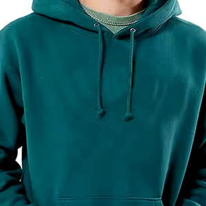 เสื้อมีฮู้ดแบบสวมหัวของผู้ชายมาใหม่พร้อมโลโก้ของคุณเสื้อมีฮู้ดแบบสวมหัวผ้าคอตตอนผสมสีพื้นมีสไตล์ออกแบบได้ตามต้องการ - Product Image 5