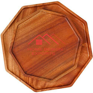 Assiette de service en bois la plus vendue bois naturel poli fini pour assiette de chargeur pour restaurant à domicile commande minimum 100 pièces - Product Image 3