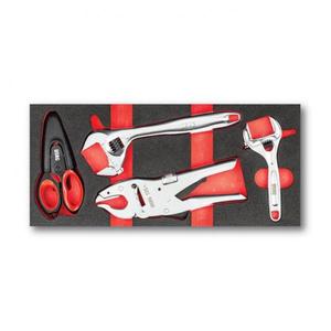 Ensemble d'outils Usag 4 pièces avec pinces réglables, clé à rouleaux, ciseaux pour une utilisation à la maison ou en atelier - Product Image 1