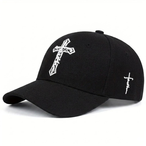 Casquette de baseball personnalisée en gros avec croix religieuse, broderie de logo sur mesure, casquette snapback hip-hop, casquette de papa en coton à 6 panneaux, Gorras - Product Image 4