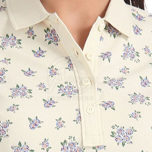 เสื้อโปโลขายส่งสำหรับผู้หญิง ผ้าฝ้าย 100% คอกลม รับทำโลโก้ OEM สีและดีไซน์ตามสั่ง เสื้อโปโลผู้หญิง - Product Image 4