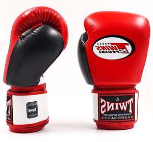 OEM Design Leather Boxing Gloves-Lightweight Breathable <b>Hand</b> <b>Grips</b> Hook Loop Closure for Sanda Training Outdoor Use Red White - Product Image 5