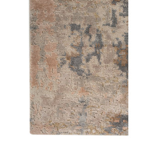 Uvenuti Abstract Pattern Wool & Bamboo Silk Hand Knotted Rugs Ivory for Home Living Room or Hallway-Rectangle <b>Carpet</b> LRB-1539 - Product Image 4