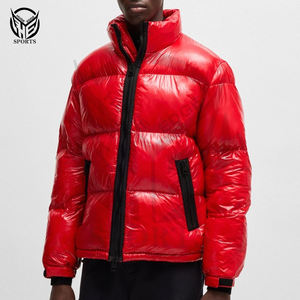 OEM de alta calidad de invierno de encargo del logotipo de gran tamaño Zip up Hombres Fleece Sherpa Reversible Puffer Jacket - Product Image 4