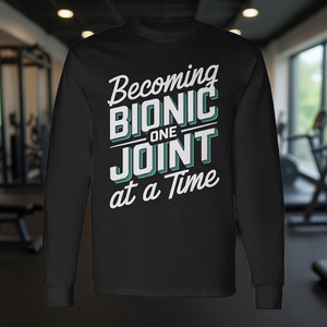 T-shirt Premium à Manches Longues Motivationnel 'Becoming Bionic' - Un Pas à la fois - Idéal pour les Promotions Personnelles ou Corporatives - Product Image 3