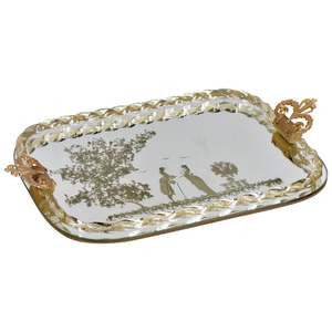 ถาดโลหะทองแดงทำมือ รูปทรงโค้งมนสวยงาม สำหรับเสิร์ฟอาหารเช้าและอาหารเย็น - Product Image 5