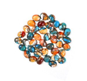 Atractivo espinoso ostra cobre turquesa piedra preciosa 12x10mm forma ovalada para hacer colgante bonito cobre turquesa cabujón - Product Image 5