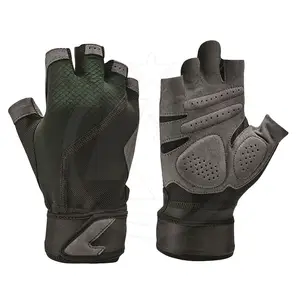 2022 logotipo impreso personalizado guantes de gimnasio transpirables ligeros Material de cuero para levantamiento de pesas precio bajo - Product Image 1