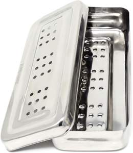 Bandeja de casete de esterilización para autoclave Dental, bandeja de acero inoxidable (todos los tamaños disponibles), nueva llegada - Product Image 3