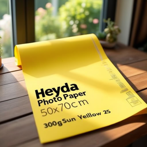 Papel Fotográfico Heyda 50x70cm 300g Amarillo Sol, Paquete de 25 - Product Image 3
