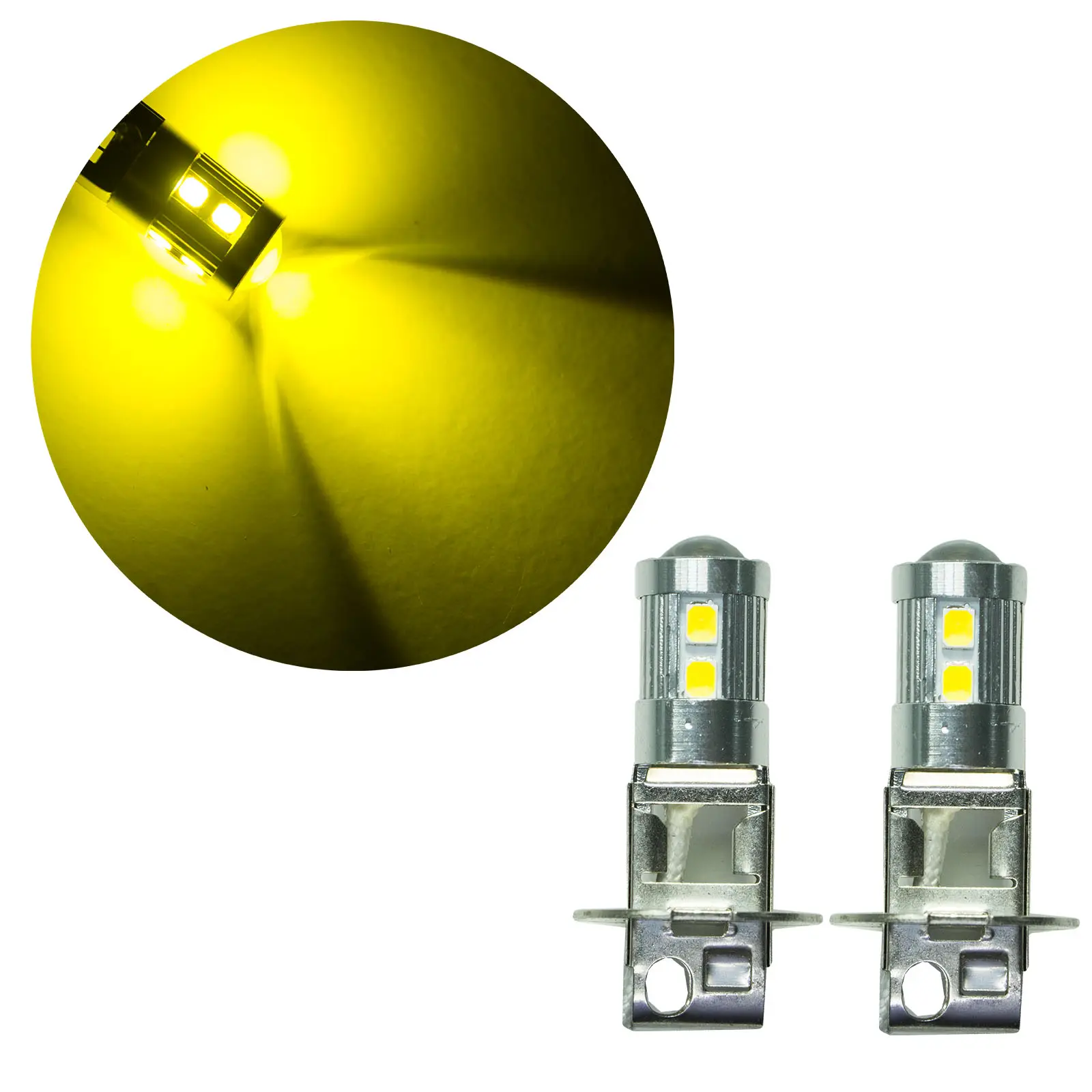 H3 anteriore led lampadina del segnale LED coppia reale giallo dorato 2835 30 SMD AUTO LED segnale indicatore di direzione lato lampadina 9-30V 7443 7440 T20 PA