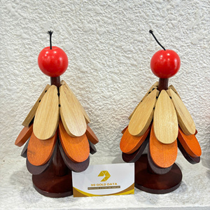 Sous-verres en bois d'arbre, ensemble de sous-verres en bois de Noël pour boissons, fabriqués à la main au Vietnam par 99 Gold Data - Product Image 3