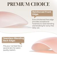 Faux Ongles à Presser Courts Amande Ombré en Gel Souple 32 Pièces 16 Tailles Kit de Manucure Réutilisable Vente en Gros