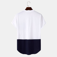 T-shirt décontracté imprimé à manches courtes pour homme, en coton tricoté 100 %, couleur unie, respirant, durable, coupe ample, grandes tailles