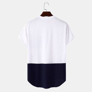 T-shirt uni 100% coton pour homme, confortable, grande taille, coupe ample, vêtements décontractés pour homme, imprimé, prix bas - Product Image 2