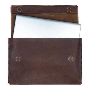 Vente en gros housse pour ordinateur portable 16 ''Logo personnalisé Taille Convient à tous les types d'ordinateurs portables Housse de protection en cuir véritable pour ordinateur portable OEM - Product Image 5