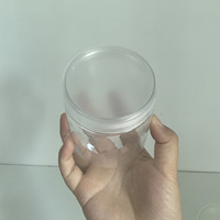 Bocal de rangement en plastique transparent de 200ml avec couvercle hermétique pour emballage de crème alimentaire beurre salade