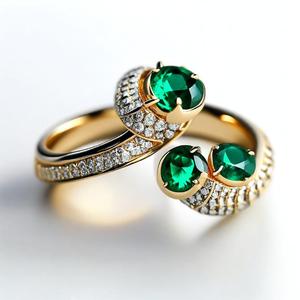 แหวนเพชรโมอิสสีเขียว S925สุดคลาสสิกแหวนเพชรสีเงินสเตอริงเป็นประกายหรูหรา - Product Image 3